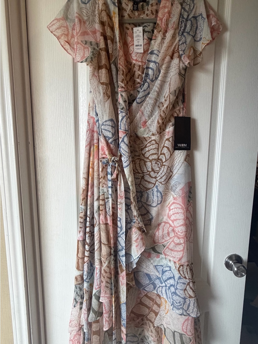 πΈ White House Black Market Pastel Floral Wrap Maxi Dress πΈ